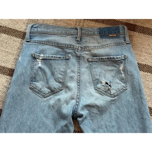 Mother Superior Jeans The Ditcher Crop Resting Beach Face Light Blue 24 - Picture 10 of 11